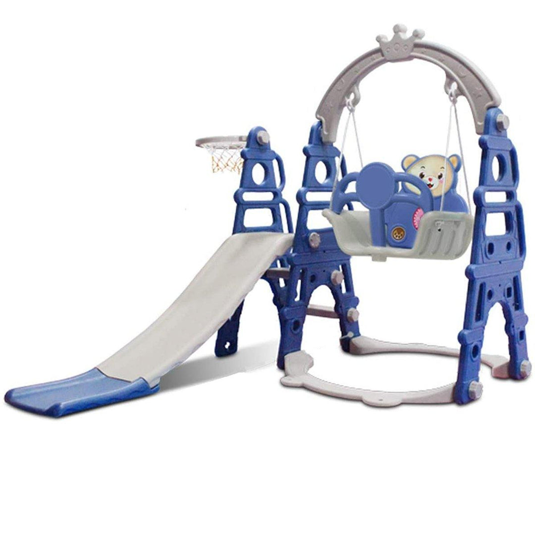 Kids Slide And Swing Children Indoor Playground Kindergarten Baby Outdoor Plastic Multifunctional Slide Swing Three-in-one - Trendha