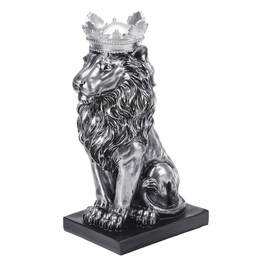 Nordic Style Crown Lion Statue Handicraft Decorations for Home Office Hotel Desk - Trendha