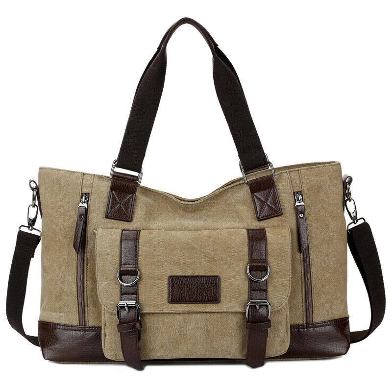 Men Canvas Casual Shoulder Sling Bag Handbag Travel Bag - Trendha