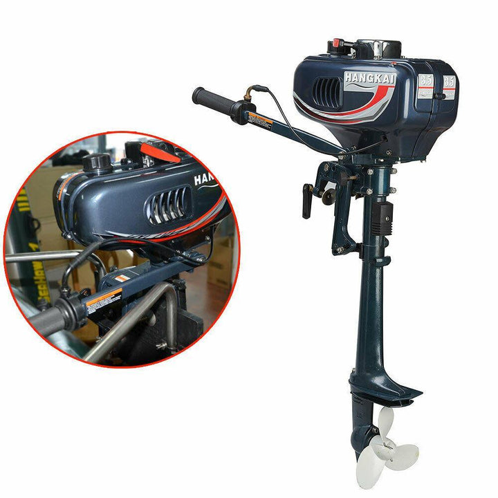 3.5HP 2 Stroke Outboard Motor Boat Engine WaterlAir Cooling System - Trendha
