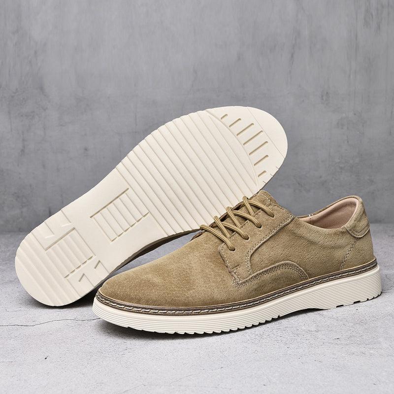 Pigskin Retro Lace Up Korean Version Men's Breathable All Match - Trendha