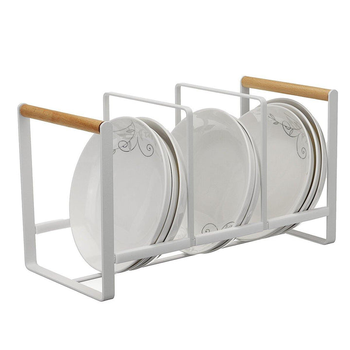 Kitchen Dish Plate Drying Rack Storage Drainer Tray Holder Organiser Stand White - Trendha