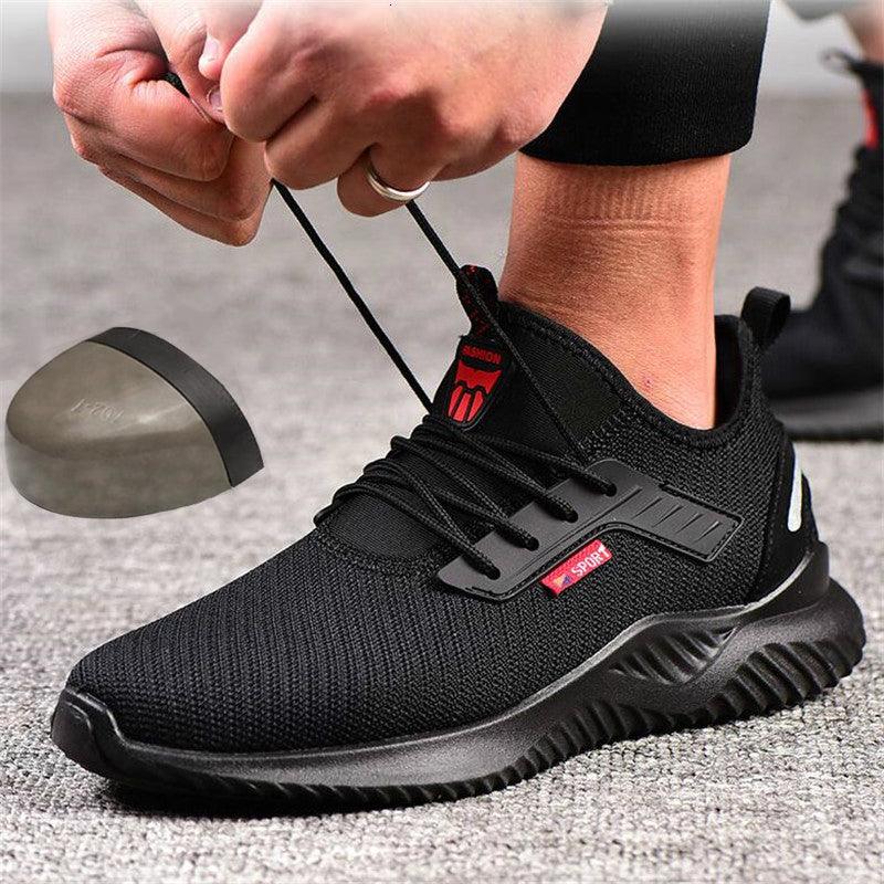 Men's Safety Protection Anti Smashing And Anti Puncture Work Shoes - Trendha