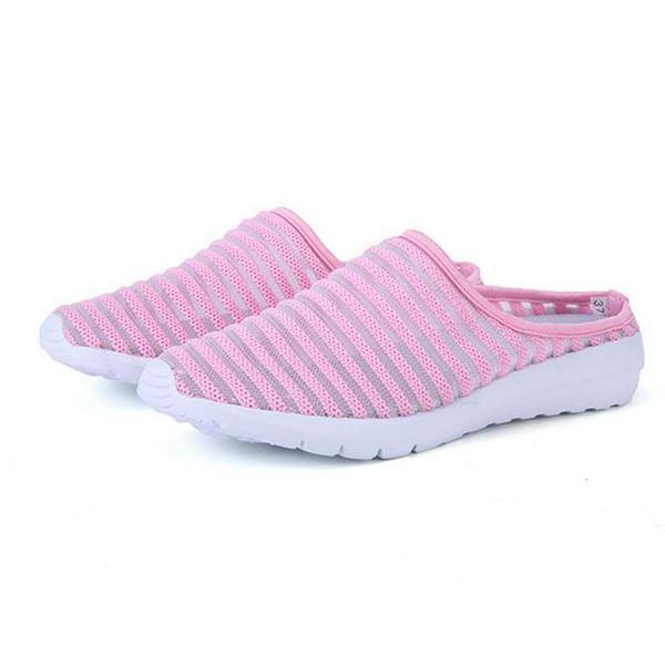 Women Mesh Breathable Casual Hollow Out Summer Slipper Sandals - Trendha