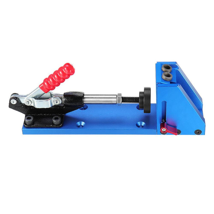 XK-2 Aluminum Alloy Pocket Hole Jig System Woodworking Drill Guide with Toggle Clamp 9.5mm Step Drill Bits - Trendha