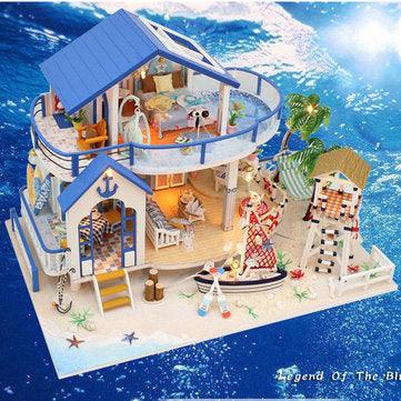 Hoomeda Legend Of The Blue Sea DIY Doll House Miniature Model With Light Music Collection G - Trendha