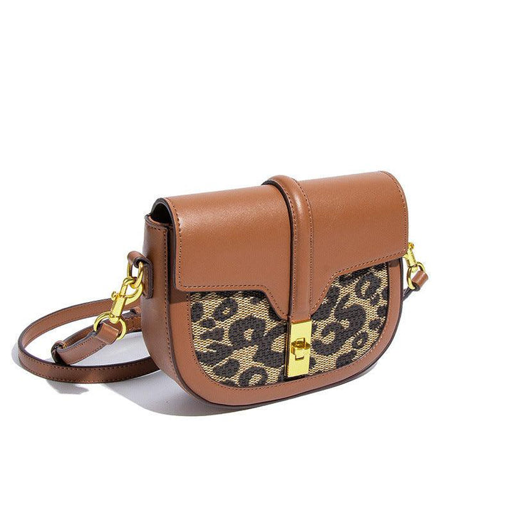 Small Bag Female Leopard Print Fashion Single Shoulder Lock Buckle Bag - Trendha
