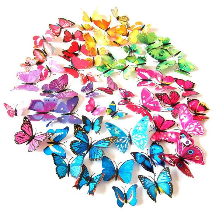12pcs 3D Butterfly Design Decal Art Wall Stickers Room ations Home - Trendha
