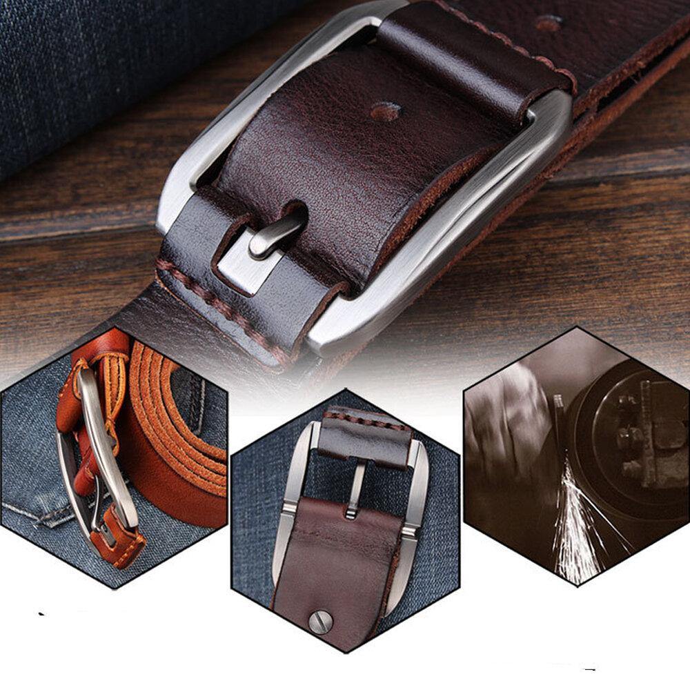 Genuine Leather Men's Belt Casual Waistband Waist Strap Pin Retro Belt - Trendha
