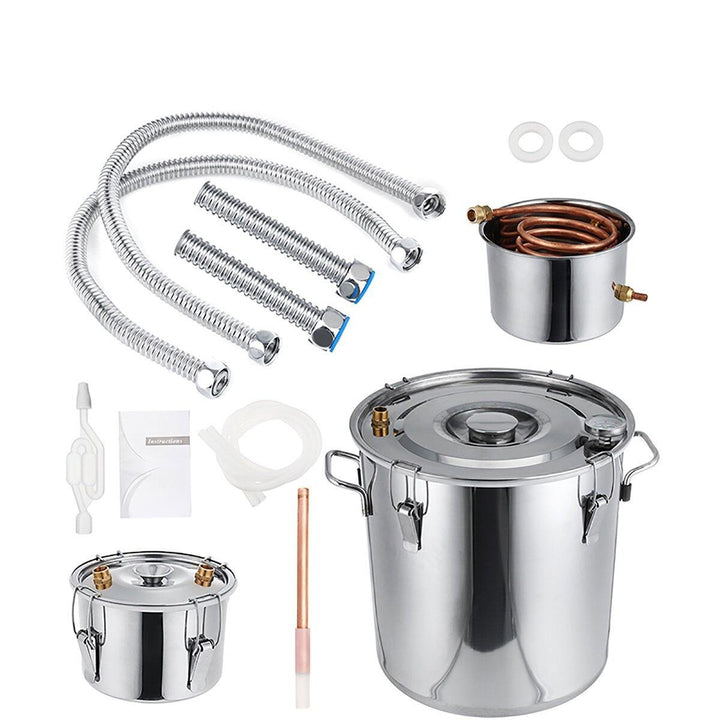 Kingsunshinemetal BWD 10/18/30L DIY Brewing Equipment Distiller Boiler with Thermometer - Trendha