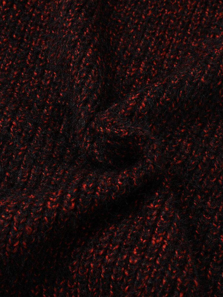 Mens Colorblock Knitting Round Neck Raglan Sleeves Long Sleeve Sweater - Trendha
