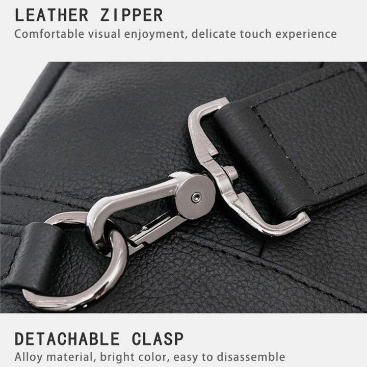 Men Cowhide Genuine Leather Multi-Pocket Retro Casual Anti-Theft Chest Bags Crossbody Bag Shoulder - Trendha