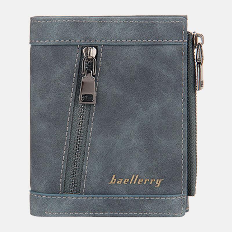 Men Faux Leather Fashion Casual Multi-slot Card Holder Wallet - Trendha