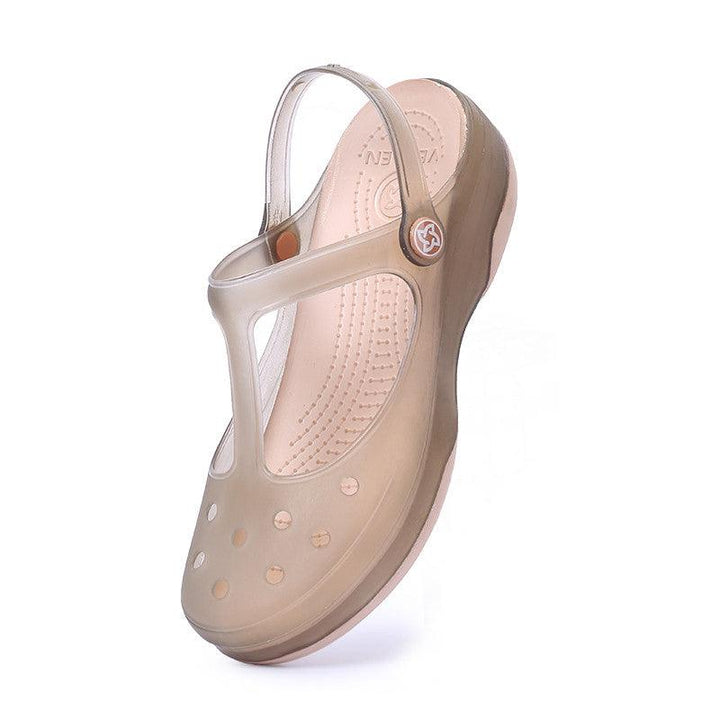 Women's Non-slip Thick-soled Beach Shoes Jelly Shoes - Trendha