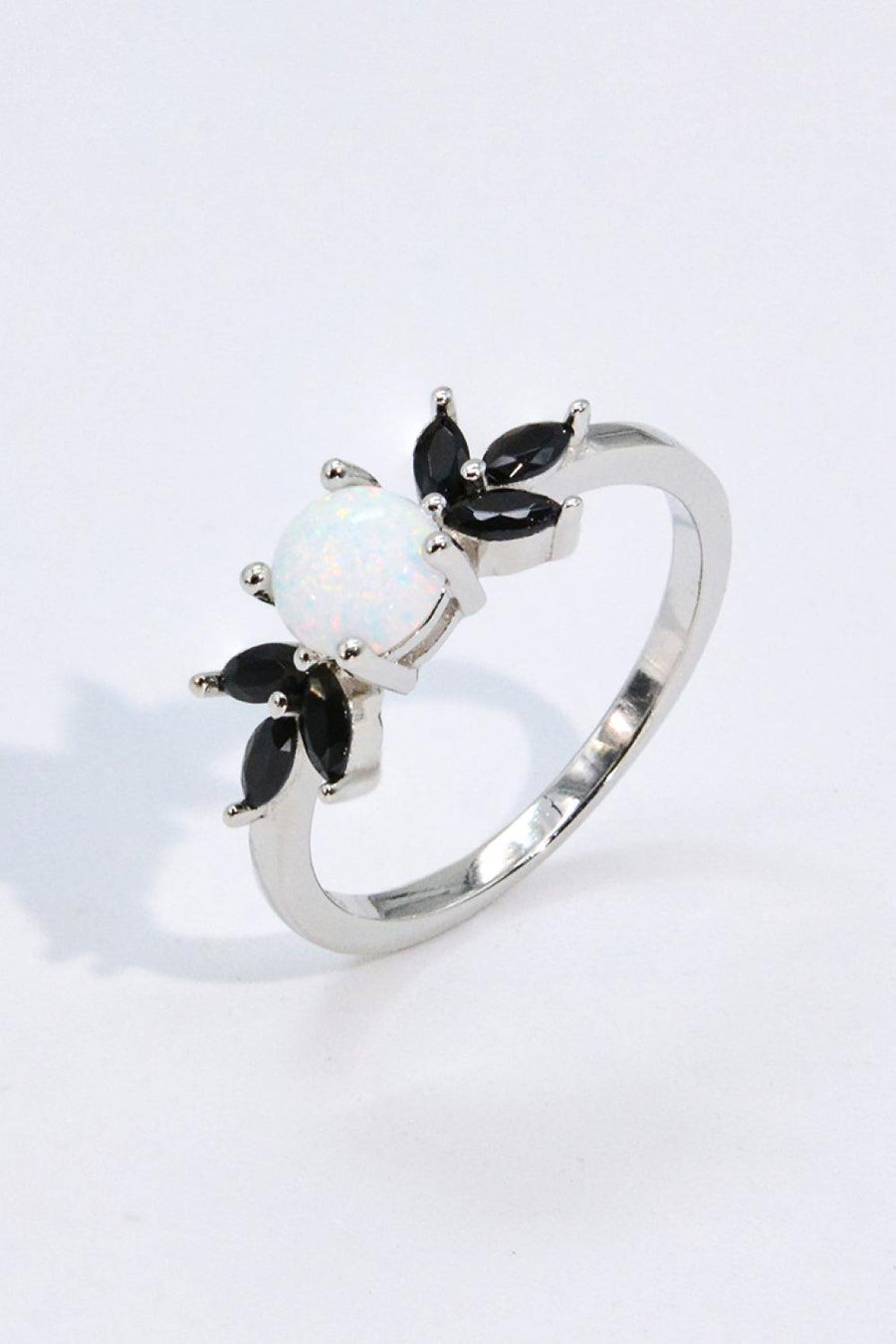 Opal and Zircon Contrast Ring - Trendha