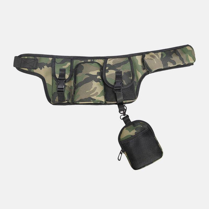 Unisex Hip-hop Style Camouflage Street Fashion Outdoor Multi-pocket Bullet Bag Waist Bag Chest Bag - Trendha