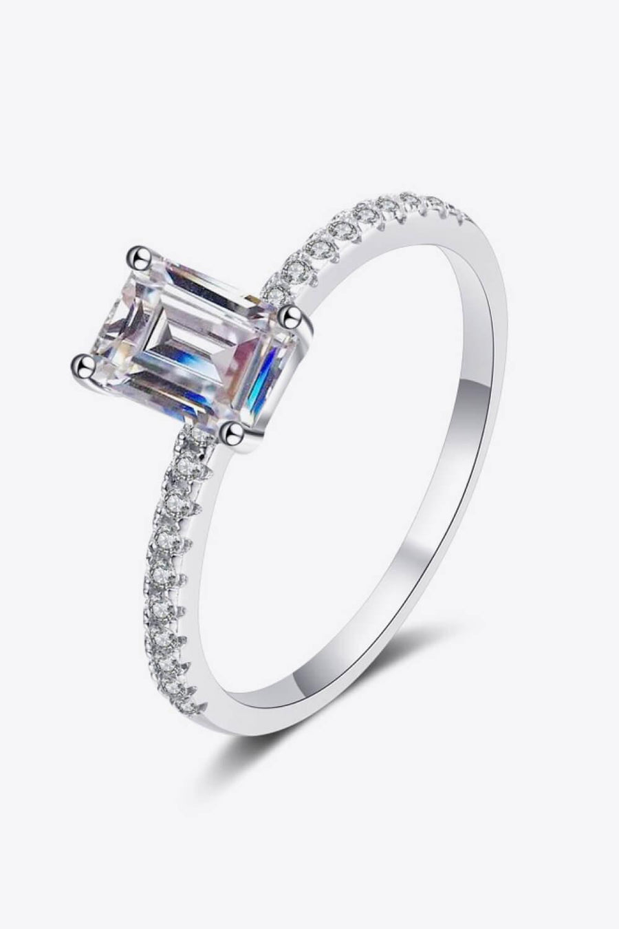 925 Sterling Silver Ring with Moissanite - Trendha
