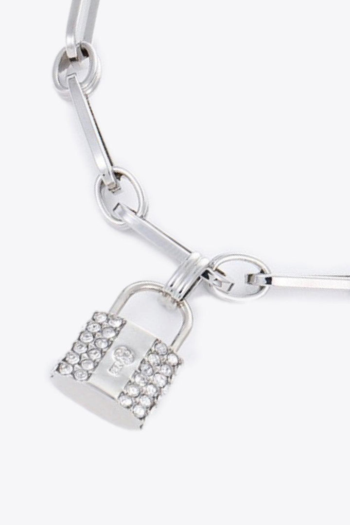 Lock Charm Chain Bracelet - Trendha