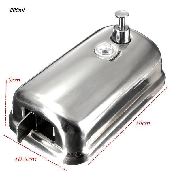 500/800/1000ml Stainless Steel Wall-mounted Liquid Soap Dispenser Shower Body Wash Shampoo Hand Sanitizer Dispenser Box for Hotel Batehroom Kitchen - Trendha