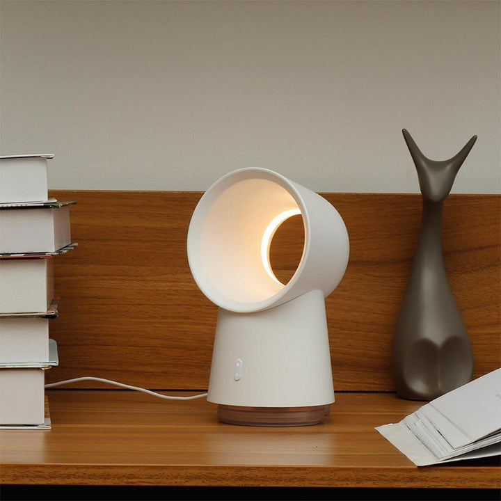 3 in 1 Mini Cooling Fan Bladeless Desktop Fan Mist Humidifier w/ LED Light - Trendha
