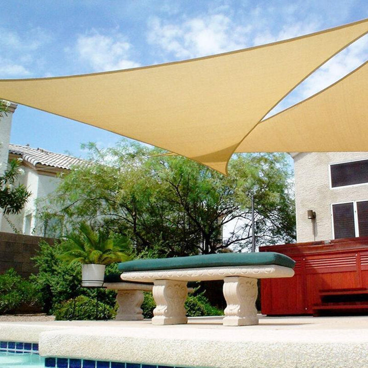138/197inch Triangular Patio Awning Oxford Cloth UV-proof Sunshade Cover Multifunction Camping Picnic Mat - Trendha