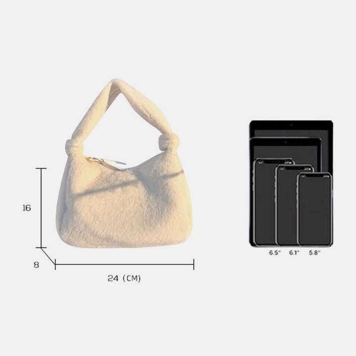Women Plush Comfy Casual Underarm Bag Handbag Shoulder Bag - Trendha