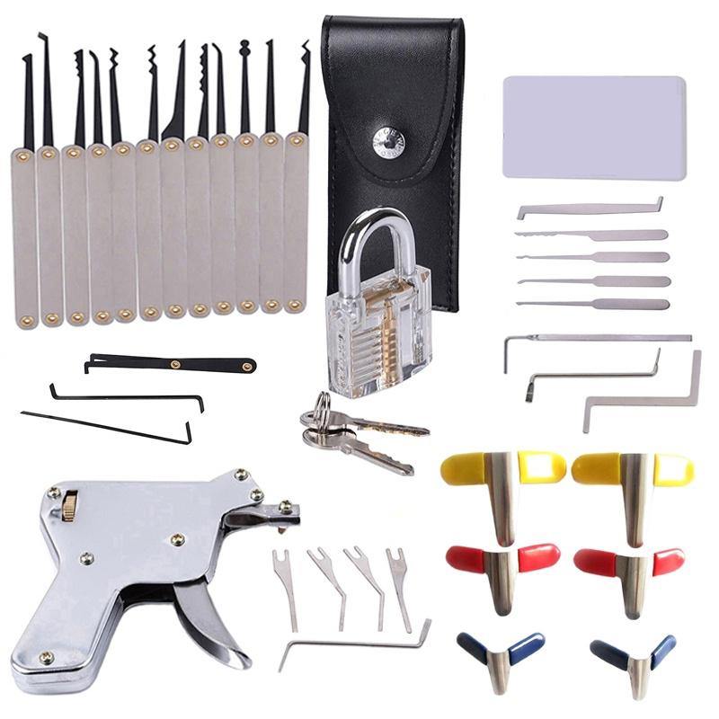 37Pcs Powerful Locksmith Tools Kit Combination Lock Pick Hook and Lock Pick Tool - Trendha