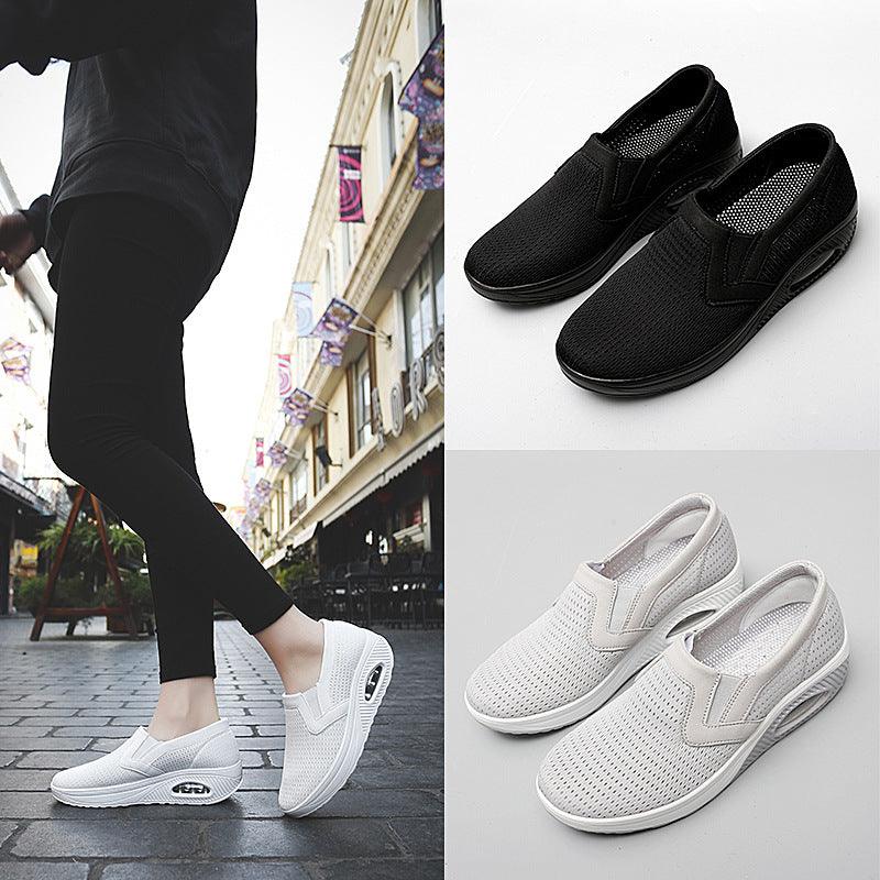 New Flying Weaving Women's Casual Sports Shoes Soft Sole Breathable - Trendha