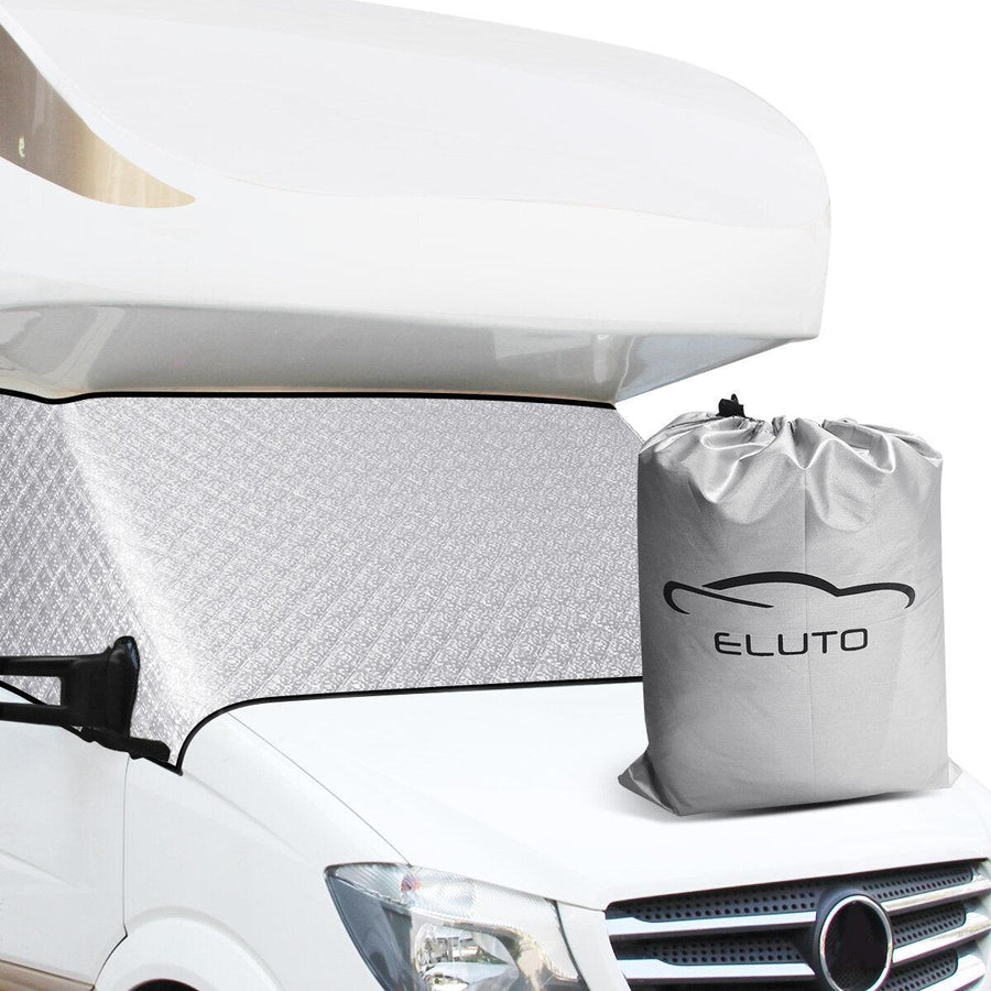ELUTO Car Windshield Cover Front Window Sun Snow Motorhome Windproof For 1997-2019 RV - Trendha
