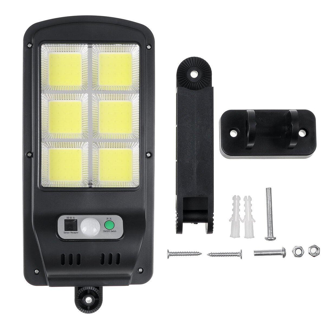 100/120/128 LED Solar Powered Motion Sensor Wall Light IP65 Rotatable Street Lamp+Remote - Trendha