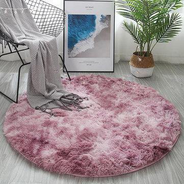 120cm Round Floor Mat Soft Plush Carpet Blanket Area Rug Cushion Home Decorations - Trendha