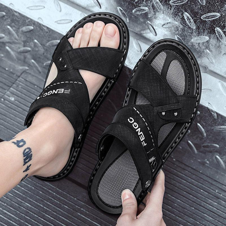 Outdoor Trendy Beach Sandals For Sports Wear Dual-use Non-slip Driving Slippers - Trendha