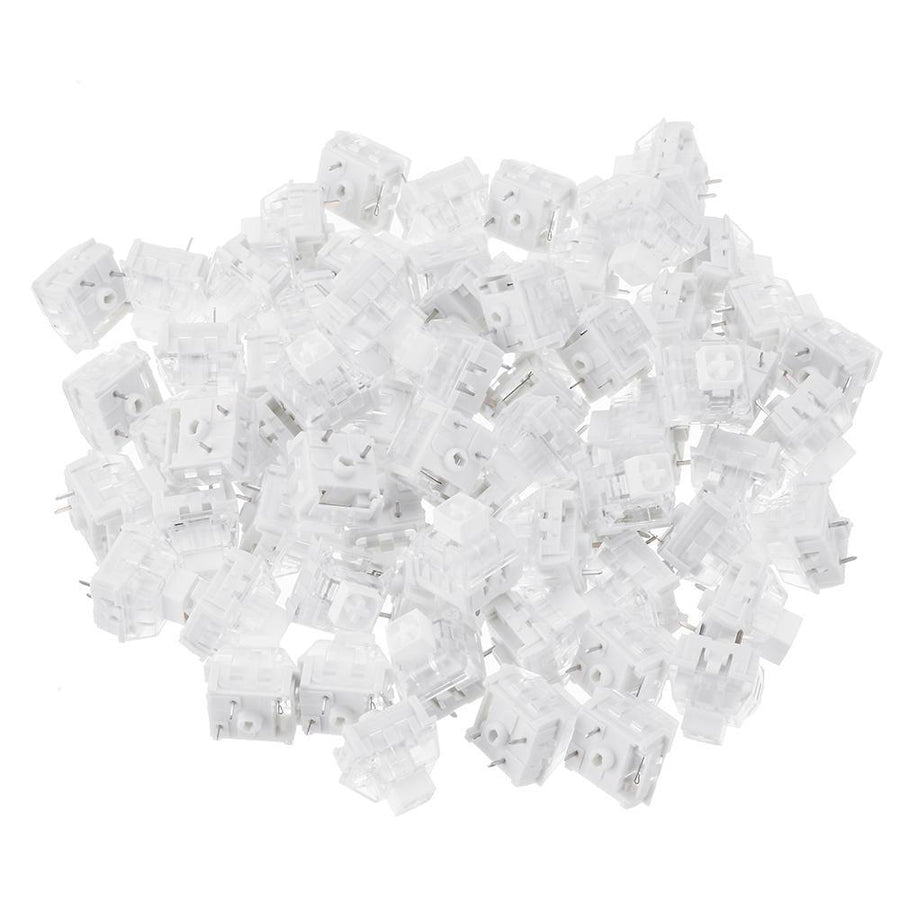 70PCS Pack 3Pin Kailh BOX White Switch Clicky Keyboard Switch for Keyboard Customization - Trendha