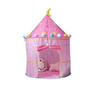 Children Play Tent Girl Folding Princess Castle Kids Game Tent Camping Travel Home - Trendha