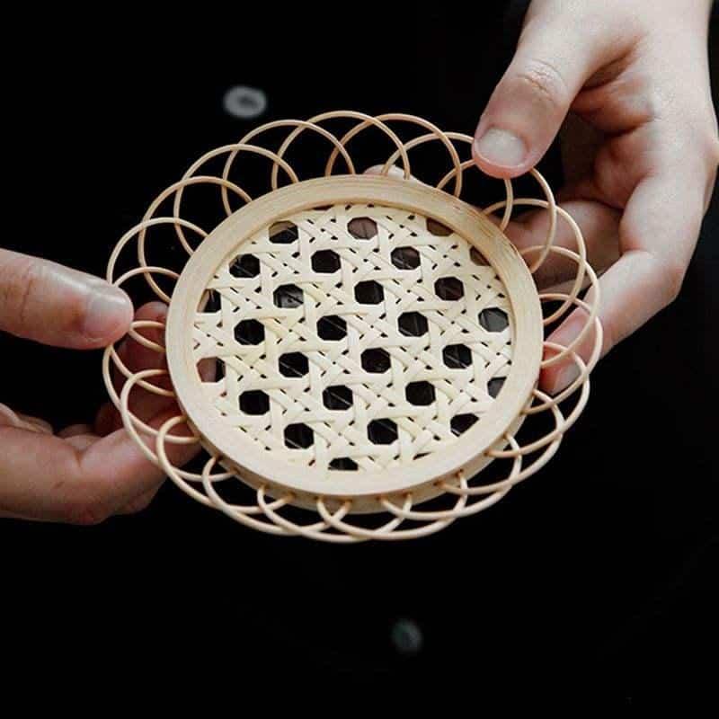 Bamboo Flower Wine Coaster - Trendha