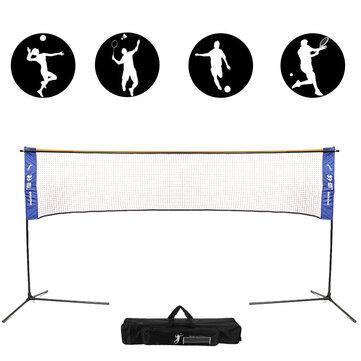 510x72-155cm Adjustable Badminton Net Folding Volleyball Tennis Badminton Net Frame Bracket Support Sports Accessories with Storage Bag - Trendha