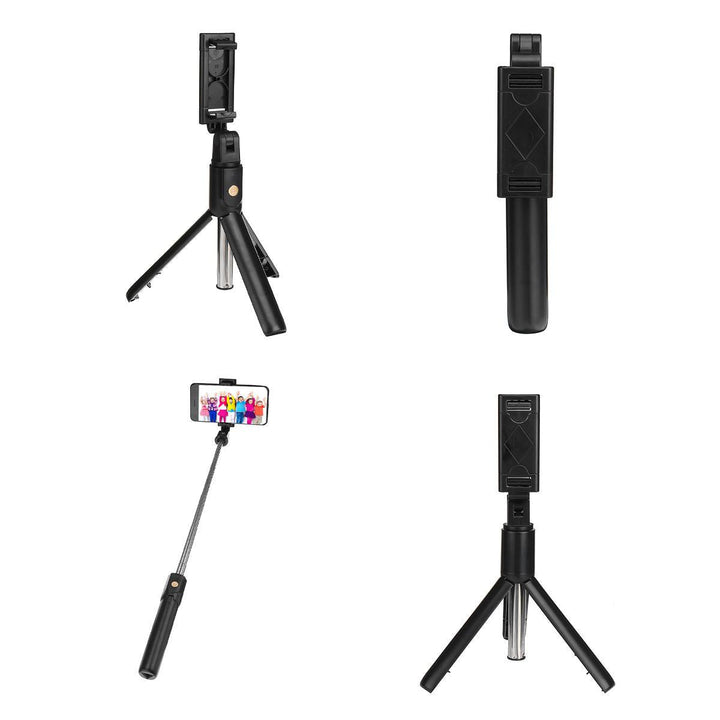 K07 Mini bluetooth Remote Control Selfie Stick Extendable Tripod Phone Holder - Trendha