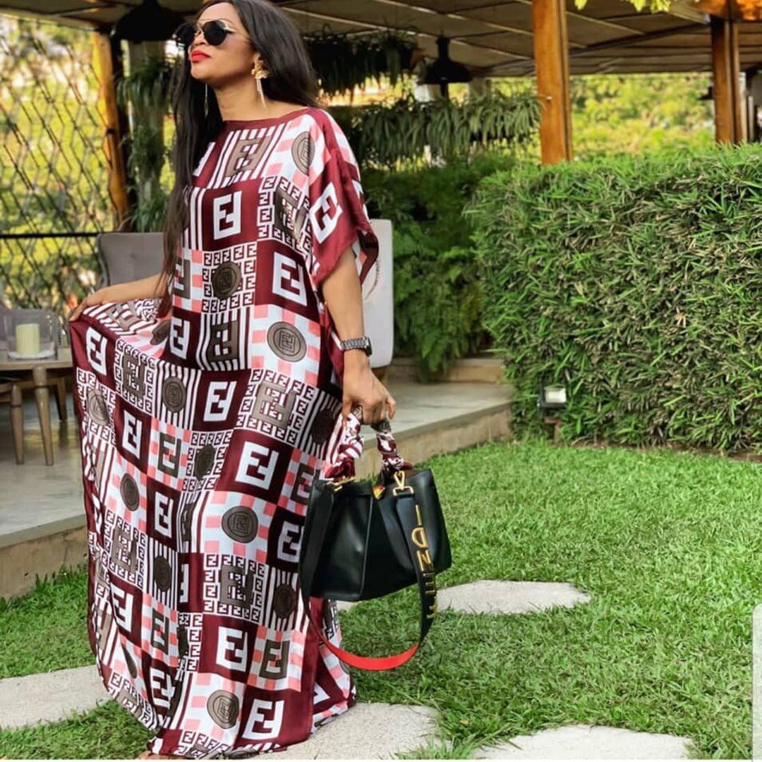 Women's Plus Size Silk Summer Print Dress - Trendha