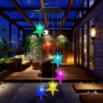 Outdoor LED Solar Powered Wind Chime Light Color Changing Waterproof Yard Garden Lamp Decor - Trendha