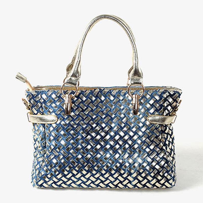 New Diamond-studded Denim Single-shoulder Messenger Bag - Trendha