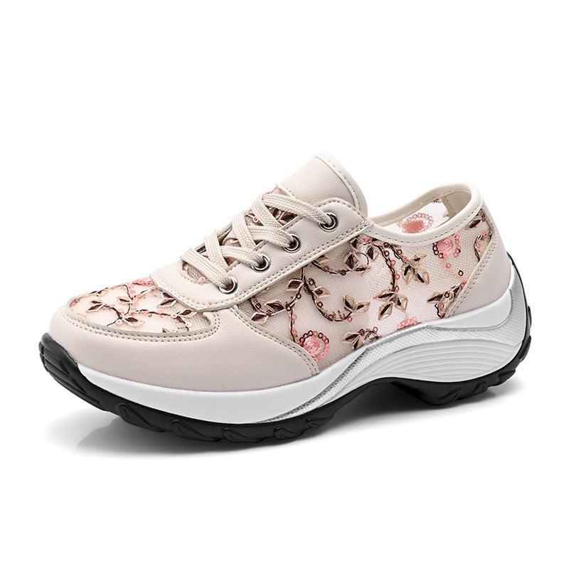 New Korean Style Embroidered Shoes Women's Breathable Sneakers - Trendha