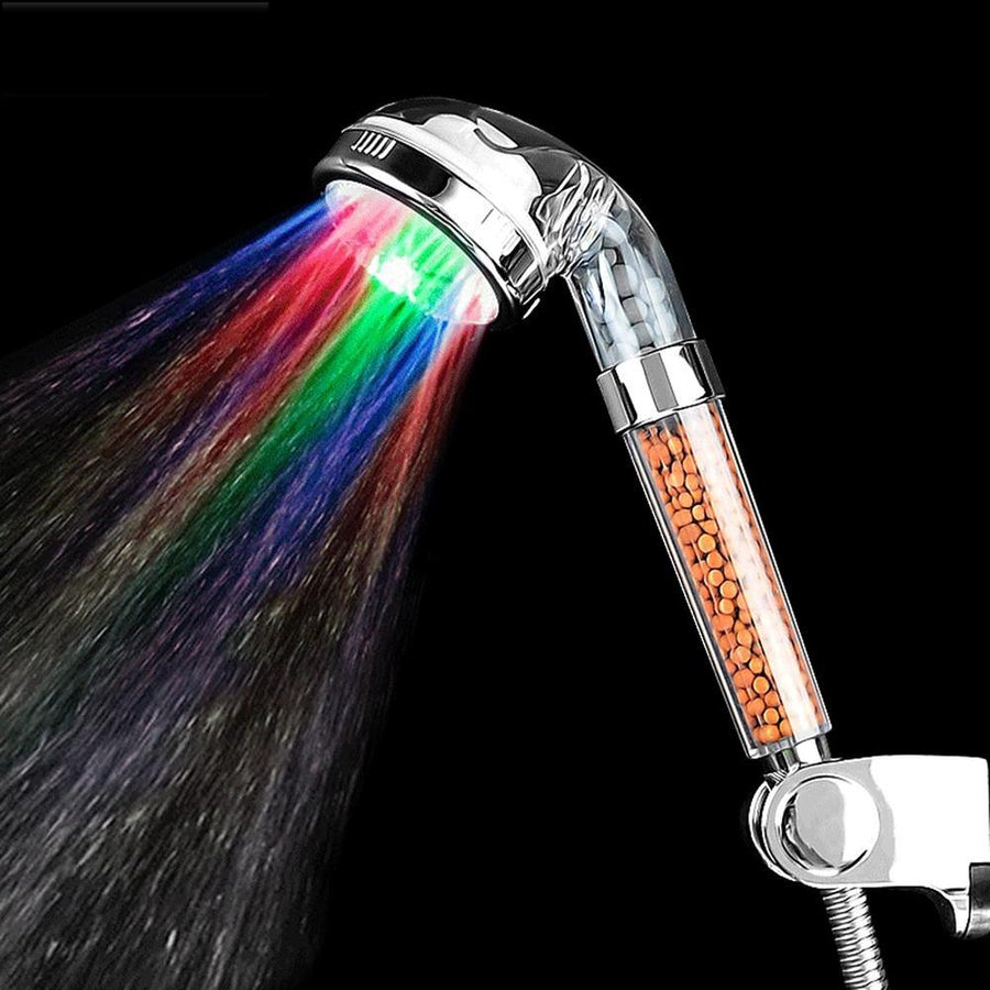 Handheld 7 Color LED Romantic Light Water Bath Home Bathroom Shower Head Glow - Trendha