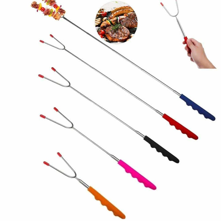 BBQ Roasting Sticks with Silicone Handle 5 pcs Set - Trendha