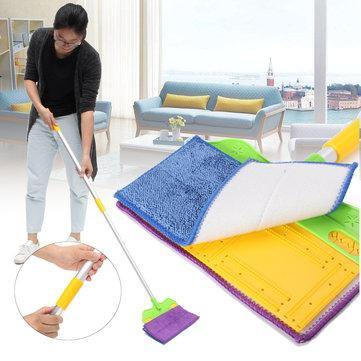 Hand Free Washing Double-Side Flat Mop Microfibre Cleaner Floor Cleaning Tools - Trendha