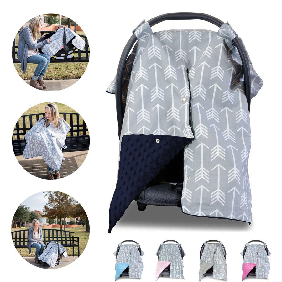 40 x 28 Baby Stroller Car Seat Cover Canopy Nursing Breastfeeding Blanket Scarf - Trendha