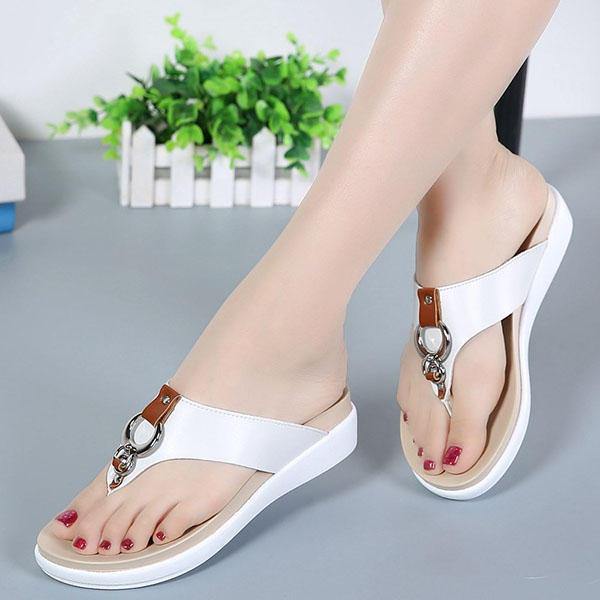 US Size 5-12 Beach Slipper Casual Summer Outdoor Leather Sandals - Trendha