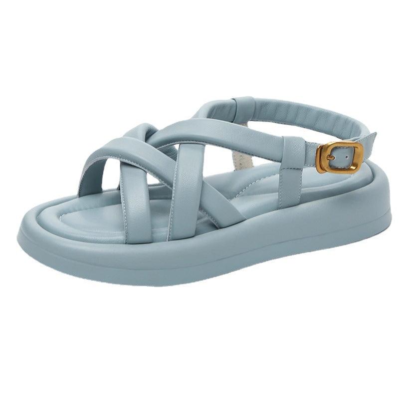Casual Thick-soled Sandals Women's Summer Open-toe Thin Straps - Trendha