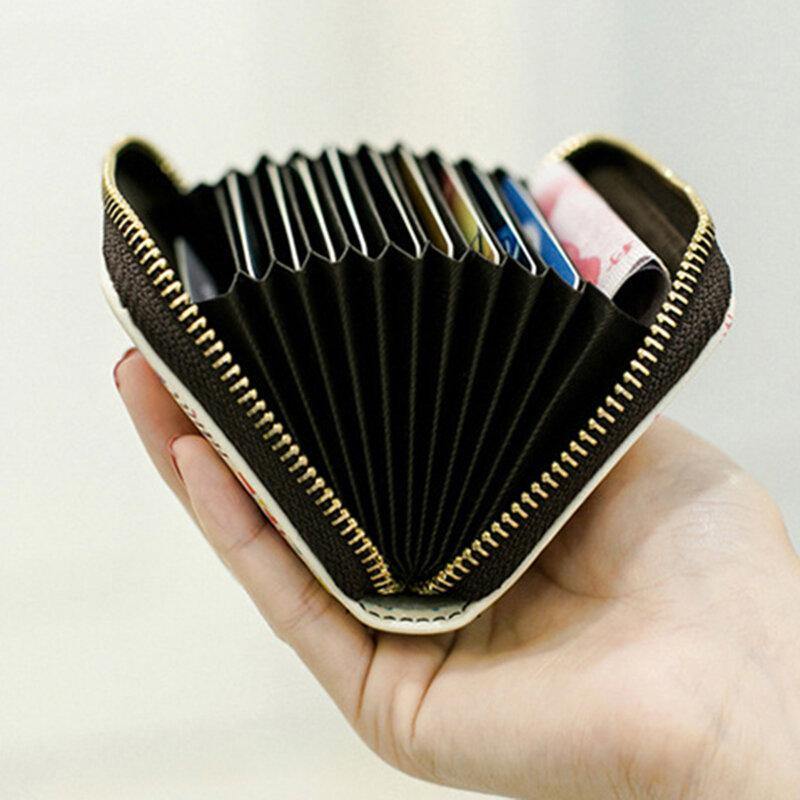 Women PU Leather RFID Anti-theft Organ Design Multi-Card SLot Mini Cute Purse - Trendha