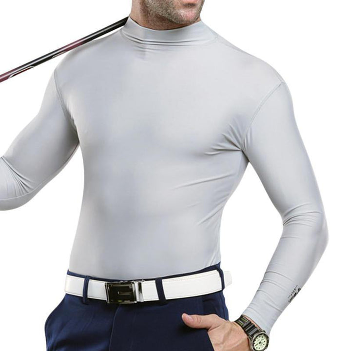 Men Solid Color O-neck Golf Shirts - Trendha