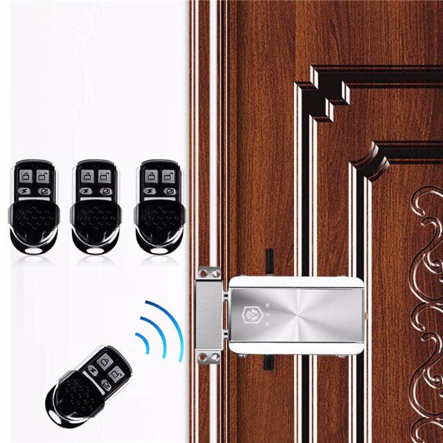 Remote Control Door Lock Wireless Lock Anti-theft Lock Automatically Intelligence Household for Home - Trendha